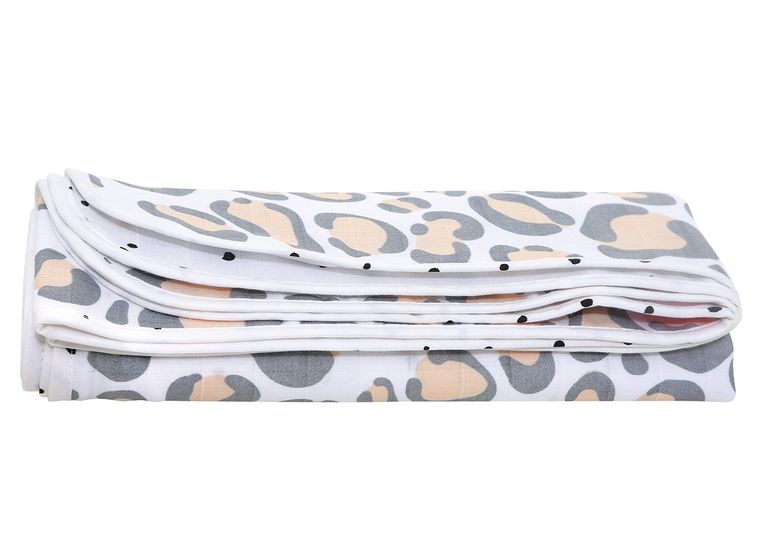 Motherhood, Ocelot Łososiowy, kocyk muślinowy, dwuwarstwowy, 100-120 cm