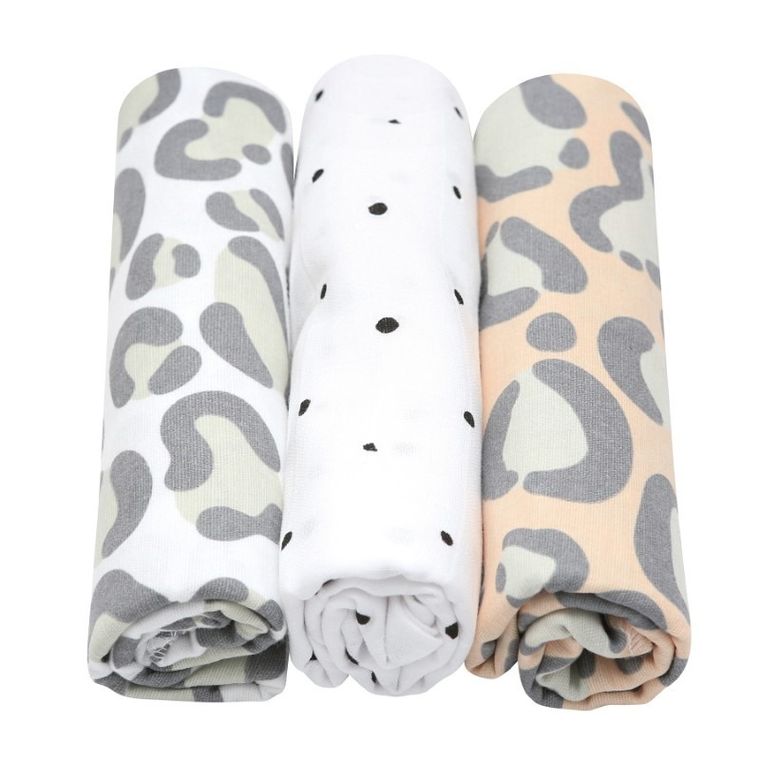 Motherhood, Ocelot Łososiowy, pieluszka bawełniane, 70-80 cm, 3 szt.