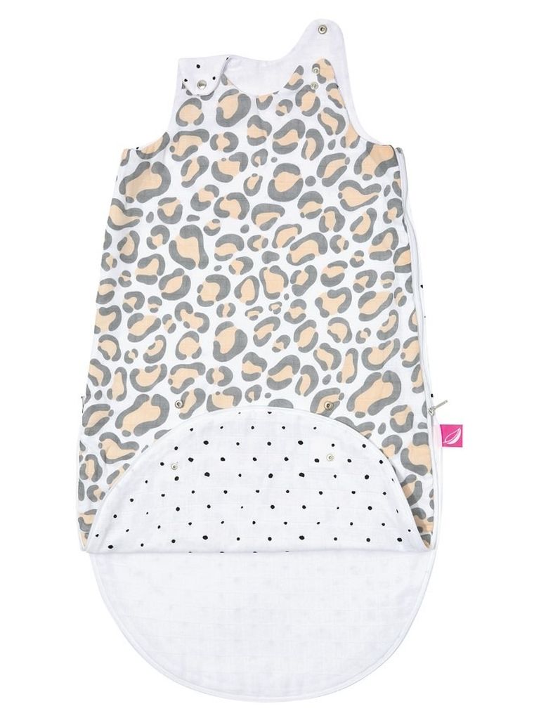 Motherhood, Ocelot Łososiowy, Zip-A-Round, śpiworek muślinowy 2w1, TOG 0.5, 3-18 m