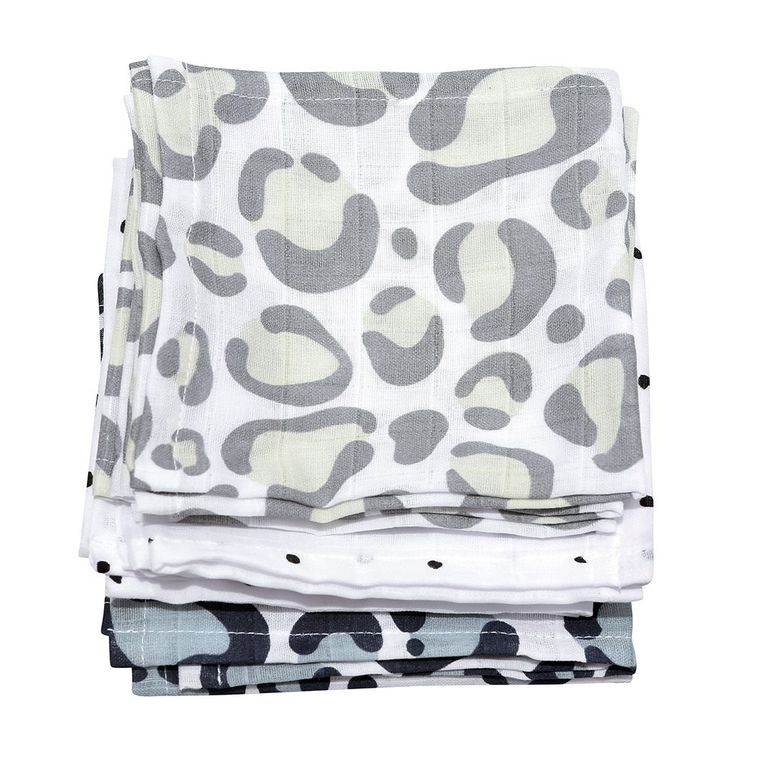 Motherhood, Ocelot Niebieski, chusteczki muślinowe, 30-30 cm, 7 szt.