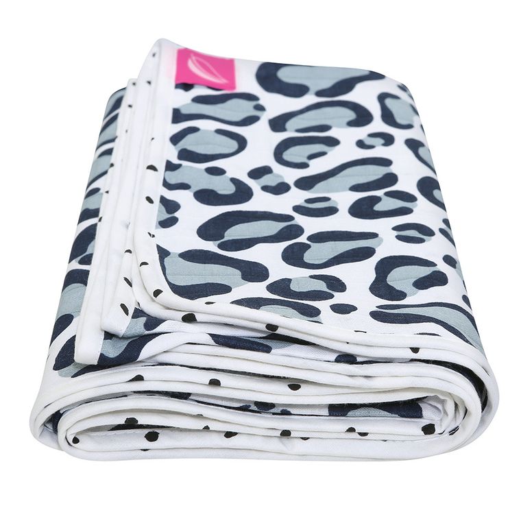 Motherhood, Ocelot Niebieski, kocyk muślinowy, dwuwarstwowy, 100-120 cm