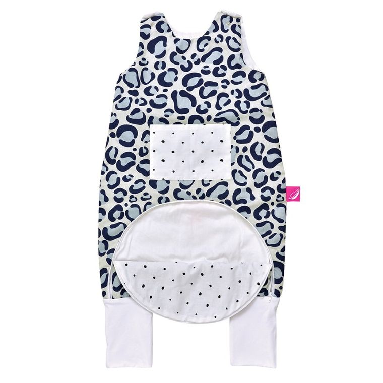 Motherhood, Ocelot Niebieski, śpiworek z kieszonką i nogawkami, ocieplany, TOG 2, 18m+