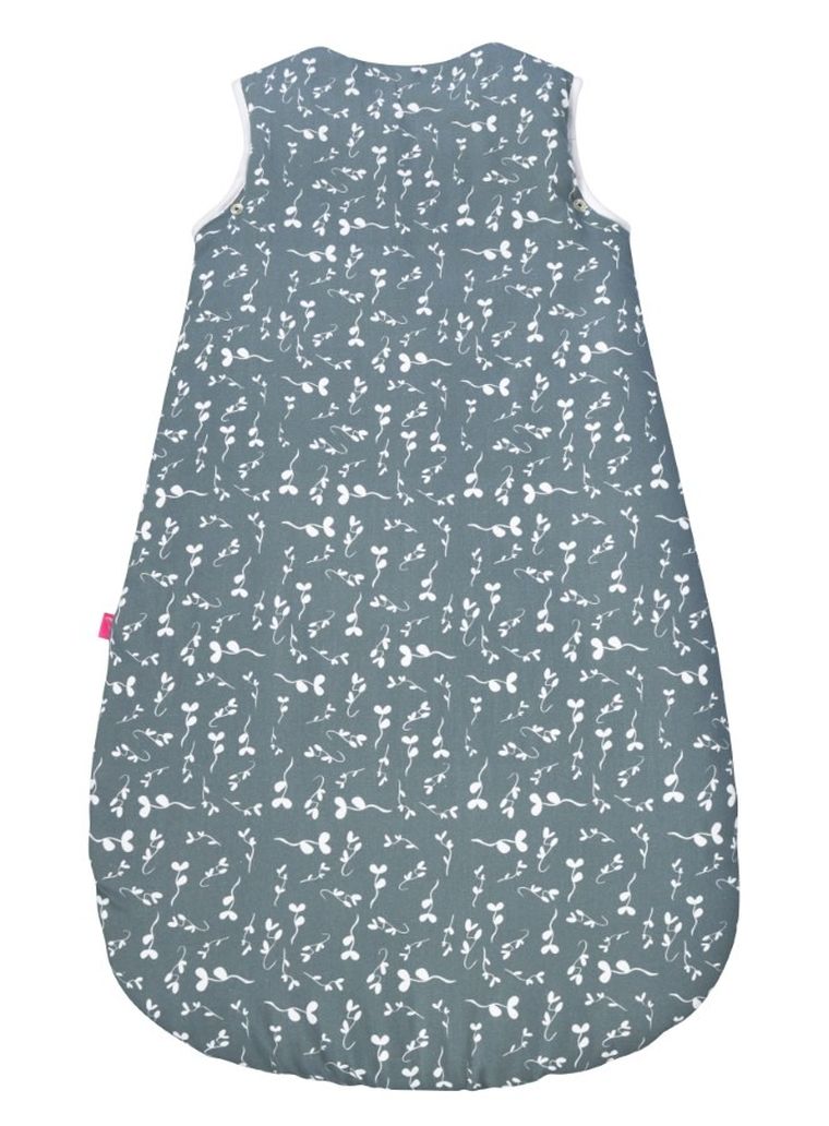 Motherhood, ocieplany śpiworek, 2w1, TOG 3, niebieskie listki, 3-18m