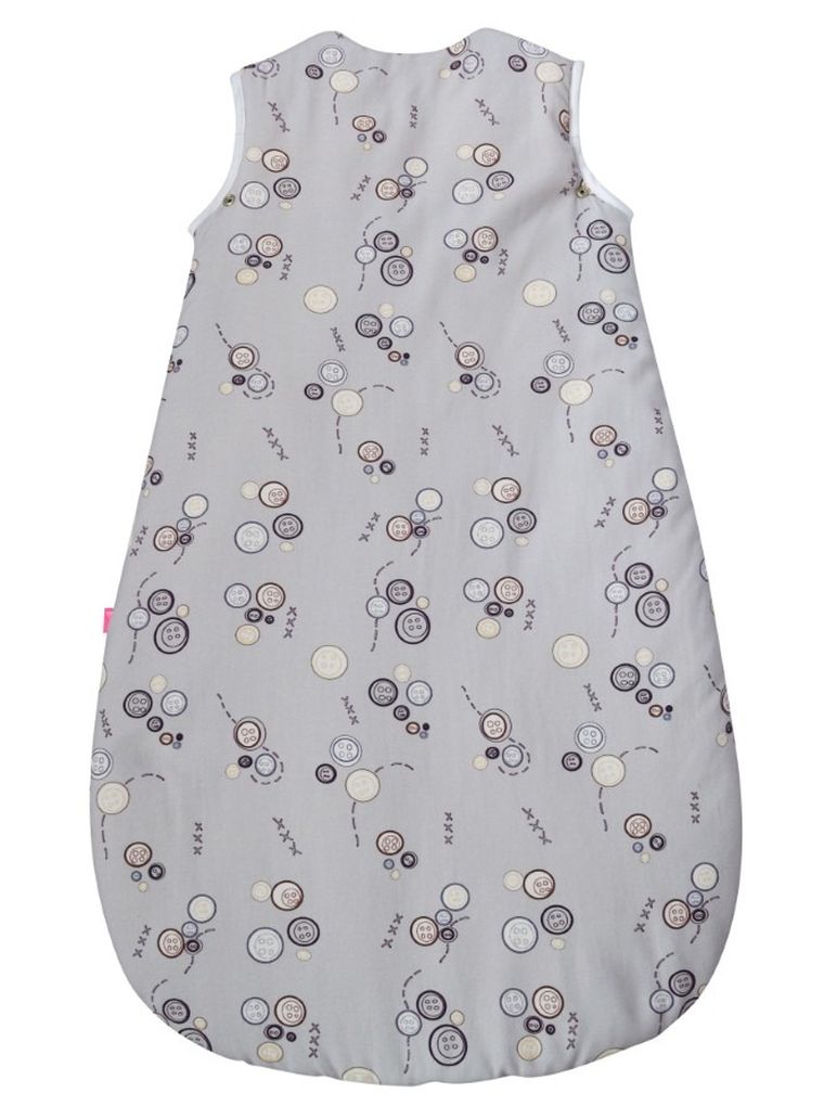 Motherhood, ocieplany śpiworek, 2w1, TOG 3, szare guziki, 3-18m