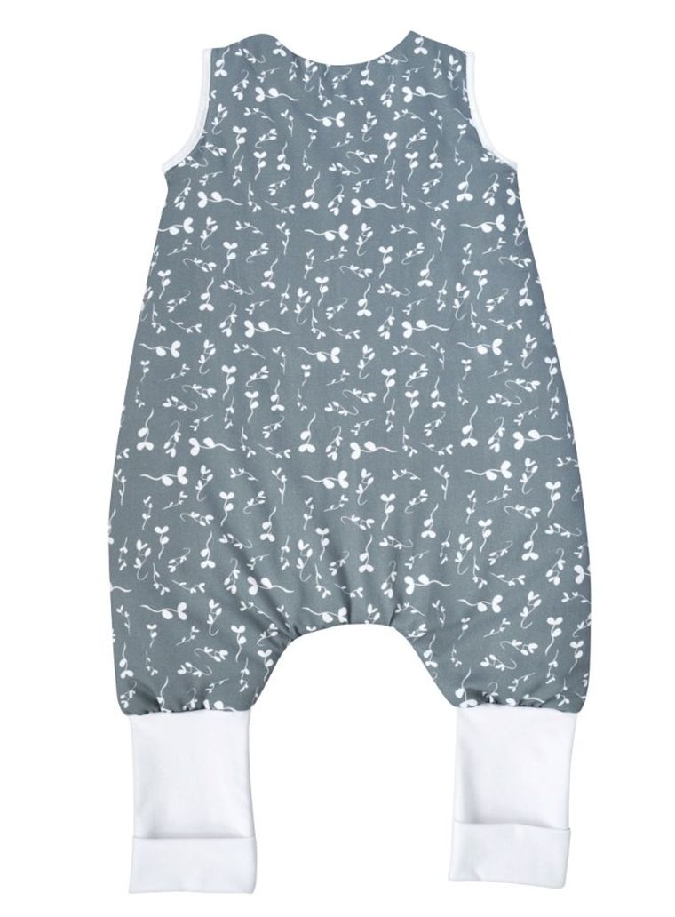 Motherhood, ocieplany śpiworek z nogawkami i kieszonką, TOG 2, niebieskie listki, 1.5-2.5l