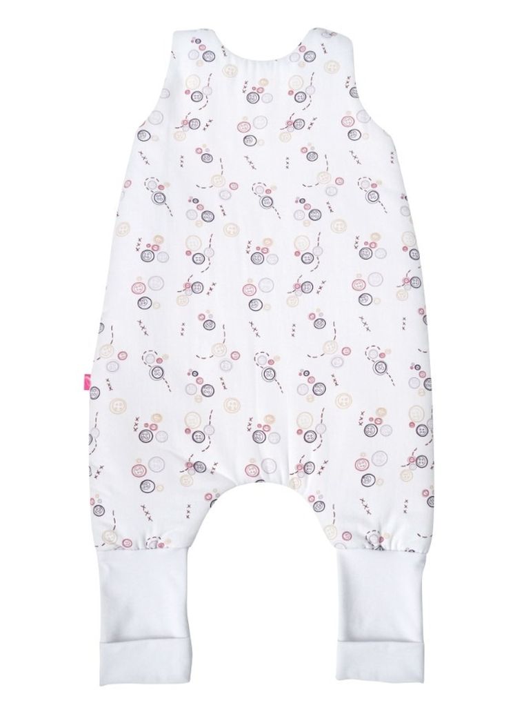 Motherhood, ocieplany śpiworek z nogawkami i kieszonką, TOG 2, różowe guziki, 1.5-2.5l