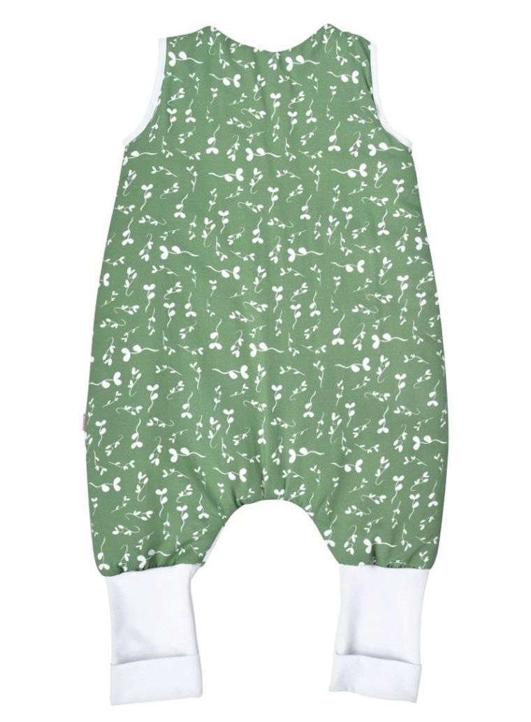 Motherhood, ocieplany śpiworek z nogawkami i kieszonką, TOG 2, zielone listki, 12-18m