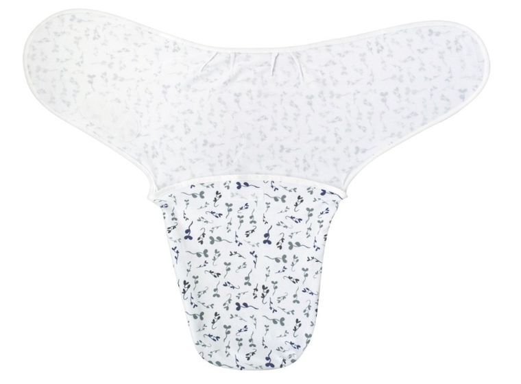 Motherhood, otulacz na rzep, niebieskie listki