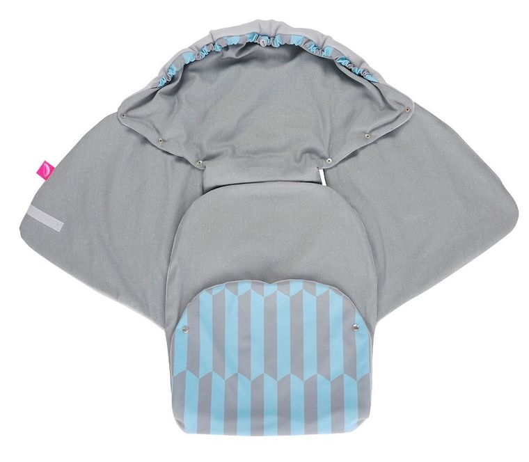 Motherhood, Płotek Niebieski, otulacz samochodowy ze zintegrowanym kocykiem