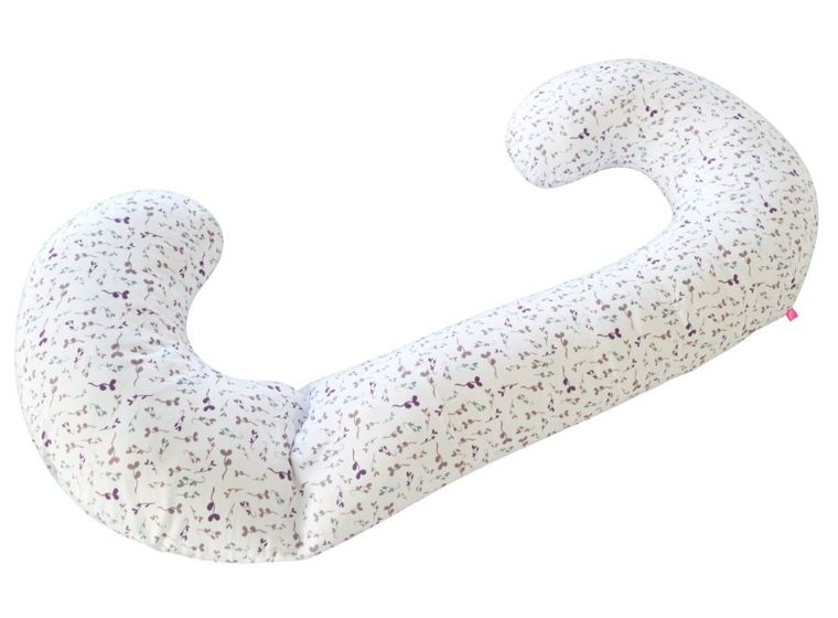 Motherhood, poduszka dla kobiet w ciąży i do karmienia, wrzosowe listki