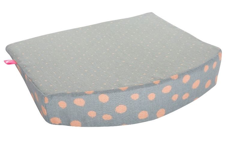 Motherhood, poduszka klin do wózka głębokiego, kropy różowe