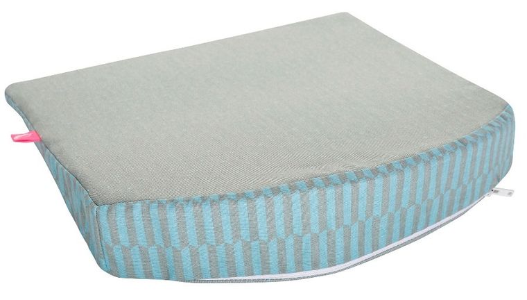 Motherhood, poduszka klin do wózka głębokiego, płotek niebieski