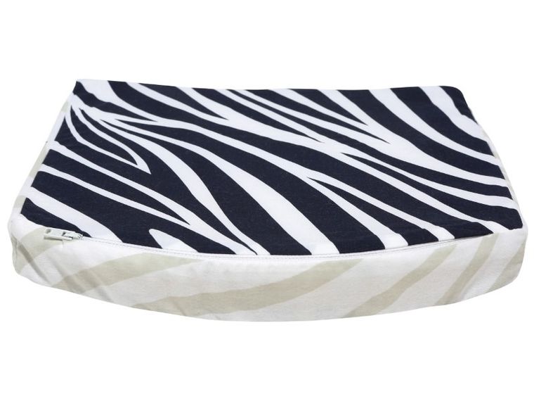 Motherhood, poduszka klin, mała, zebra niebieska