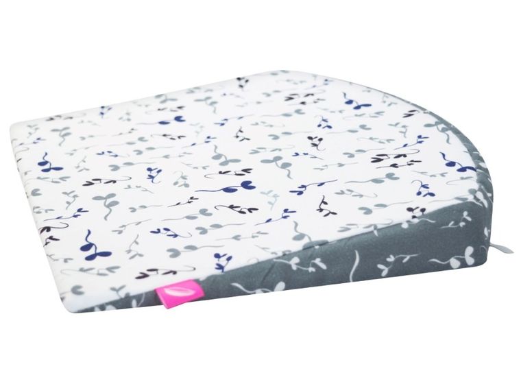 Motherhood, poduszka klin, podróżna, niebieskie listki