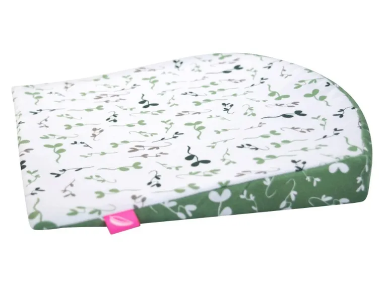 Motherhood, poduszka klin, podróżna, zielone listki