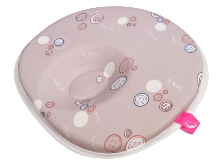 Motherhood, poduszka stabilizująca dla niemowląt, ergonomiczna, różowe guziki