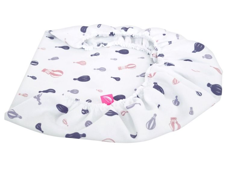 Motherhood, prześcieradło z gumką do gondoli, fioletowe baloniki, 35-75 cm