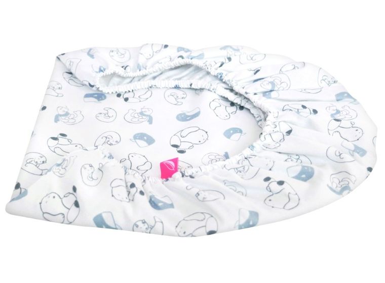 Motherhood, prześcieradło z gumką do gondoli, niebieskie misie, 35-75 cm