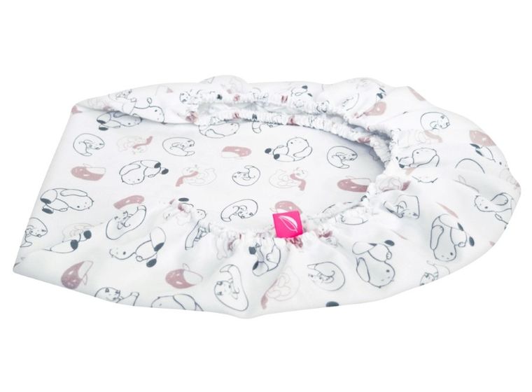 Motherhood, prześcieradło z gumką do gondoli, różowe misie, 35-75 cm