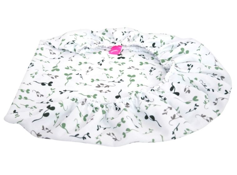 Motherhood, prześcieradło z gumką do gondoli, zielone listki, 35-75 cm