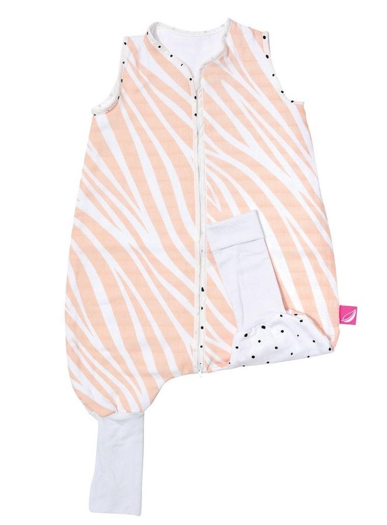 Motherhood, śpiworek muślinowy z nogawkami, 0.5 tog, 18-30 m, zebra łososiowa