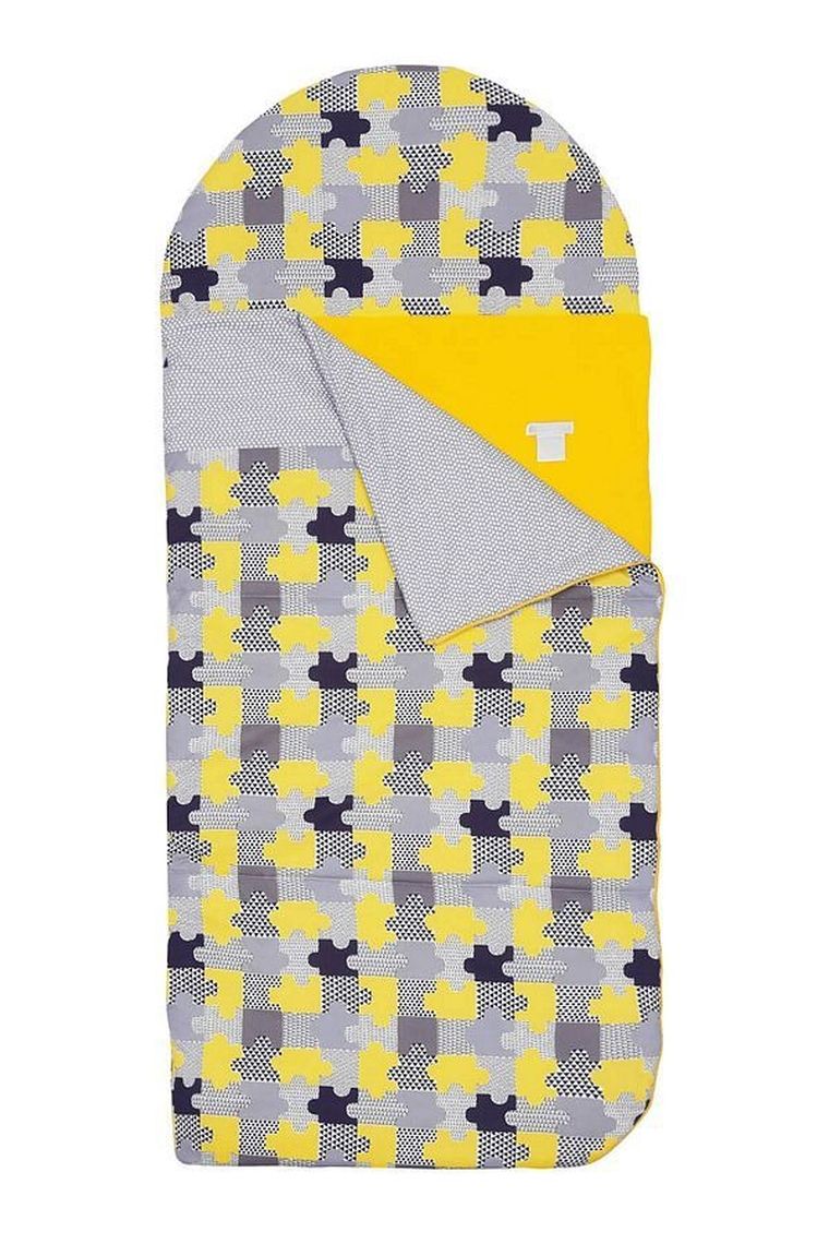 Motherhood, śpiworek przedszkolaka, puzzle szaro-żółte