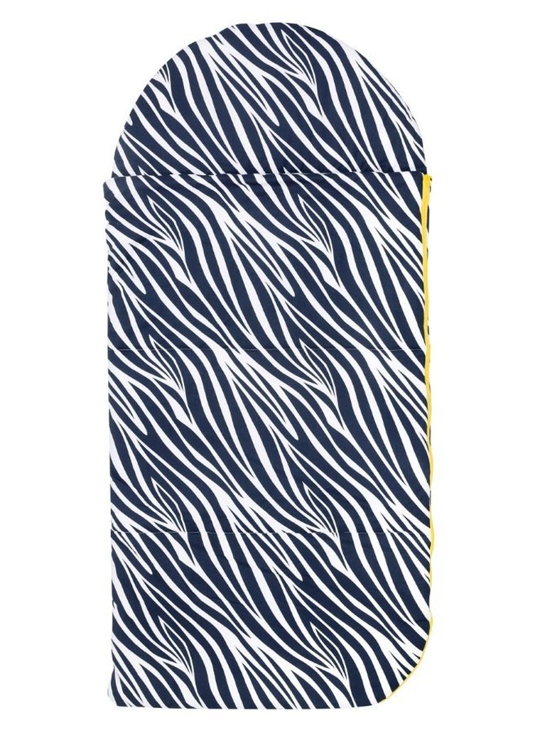 Motherhood, śpiworek przedszkolaka, zebra niebieska