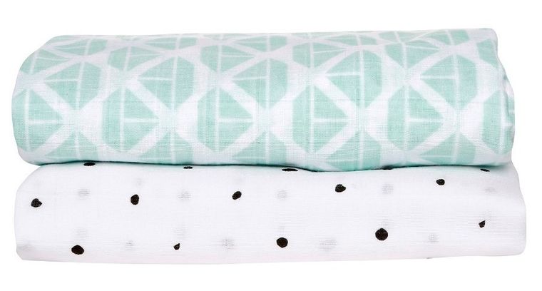 Motherhood, Statki Miętowe, Premium, otulacz muślinowy, bawełniany, 100-120 cm