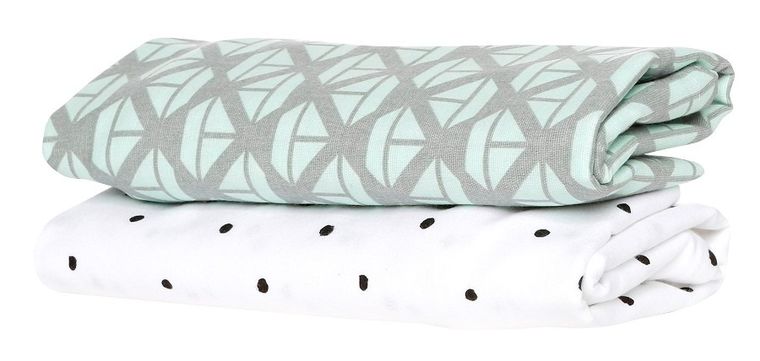 Motherhood, Statki Miętowe, Premium, pielucha, otulacz flanelowy, 80-120 cm, 2 szt.