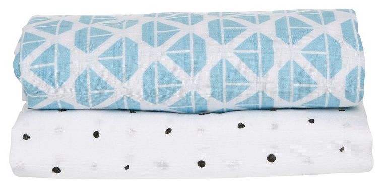 Motherhood, Statki Niebieskie, Premium, otulacz muślinowy, bawełniany, 100-120 cm