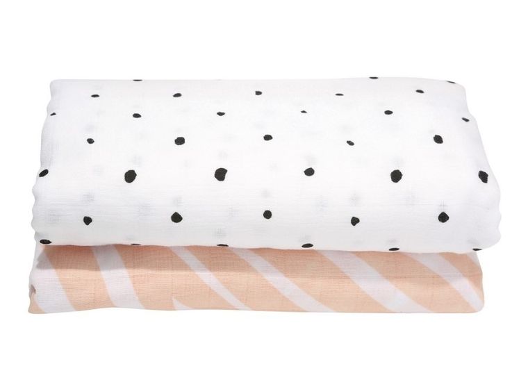 Motherhood, Zebra Łososiowa, Premium, pielucha, otulacz muślinowy, 100-120 cm, 2 szt.