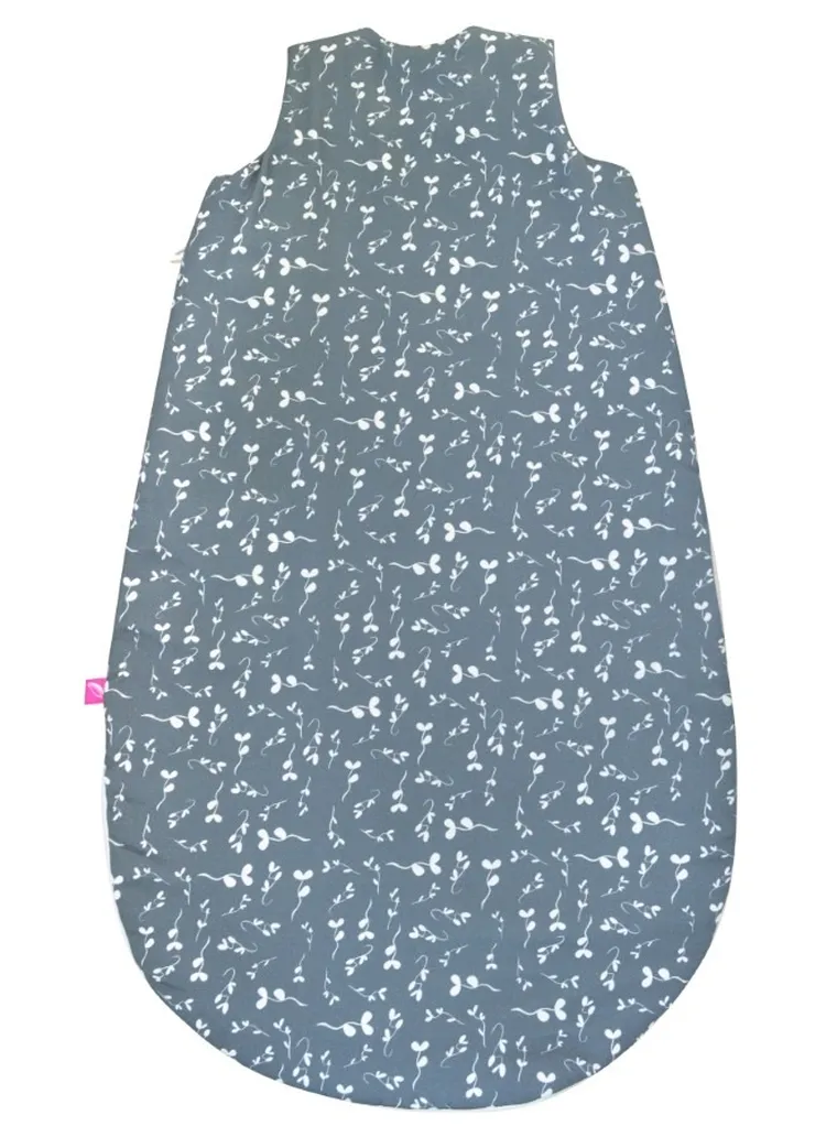 Motherhood, Zip-A-Round, bawełniany śpiworek letni, 2w1, TOG 1, niebieskie listki, 3-18m