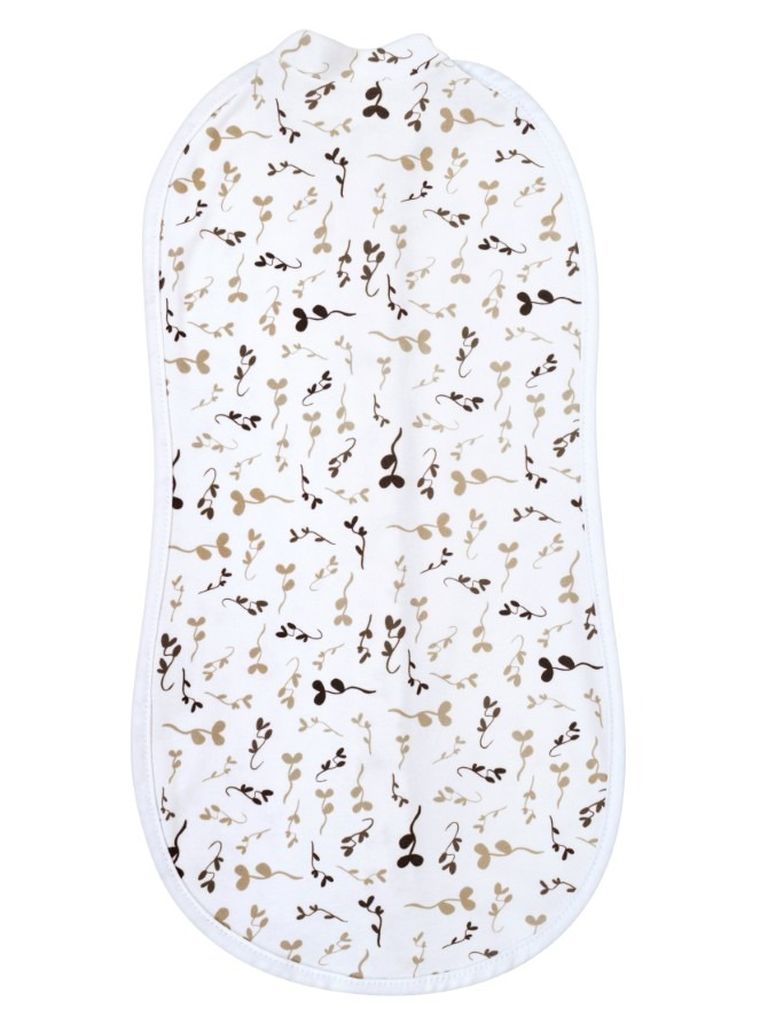 Motherhood, Zip&Swaddle, otulacz, beżowe listki, 2.5-5 kg