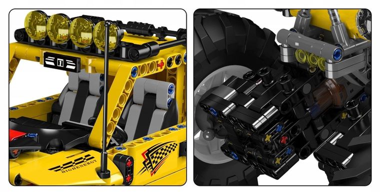 Mould King, Monster Climbing Vehicle, monstertruck, klocki, 1120 elementów