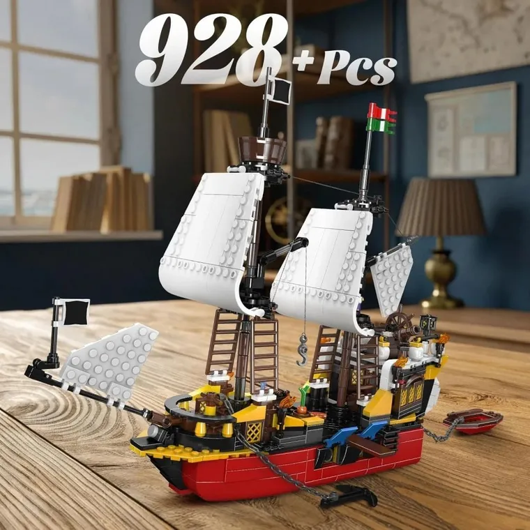Mould King, Redbeards Revenge, statek piracki, klocki, 928 elementów
