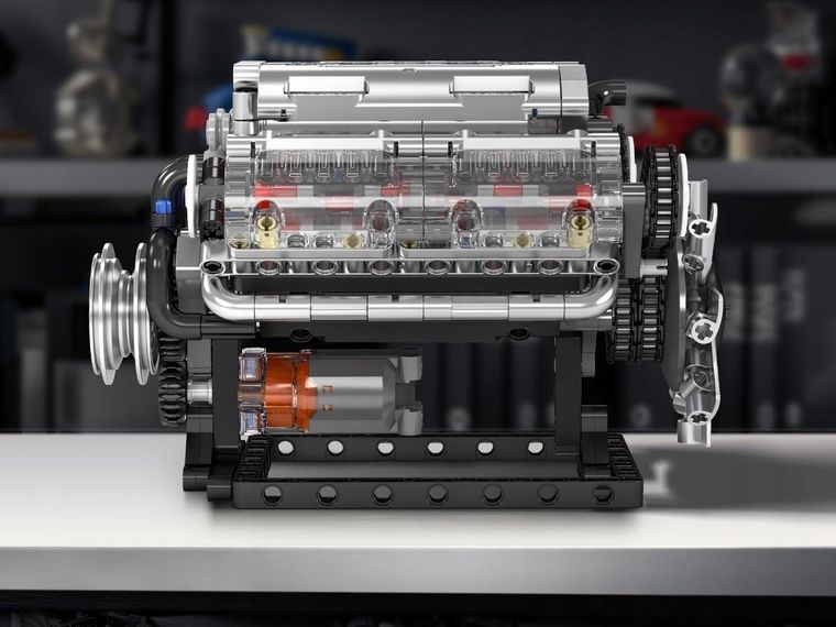 Mould King, V8 Engine, silnik, klocki, 552 elementy