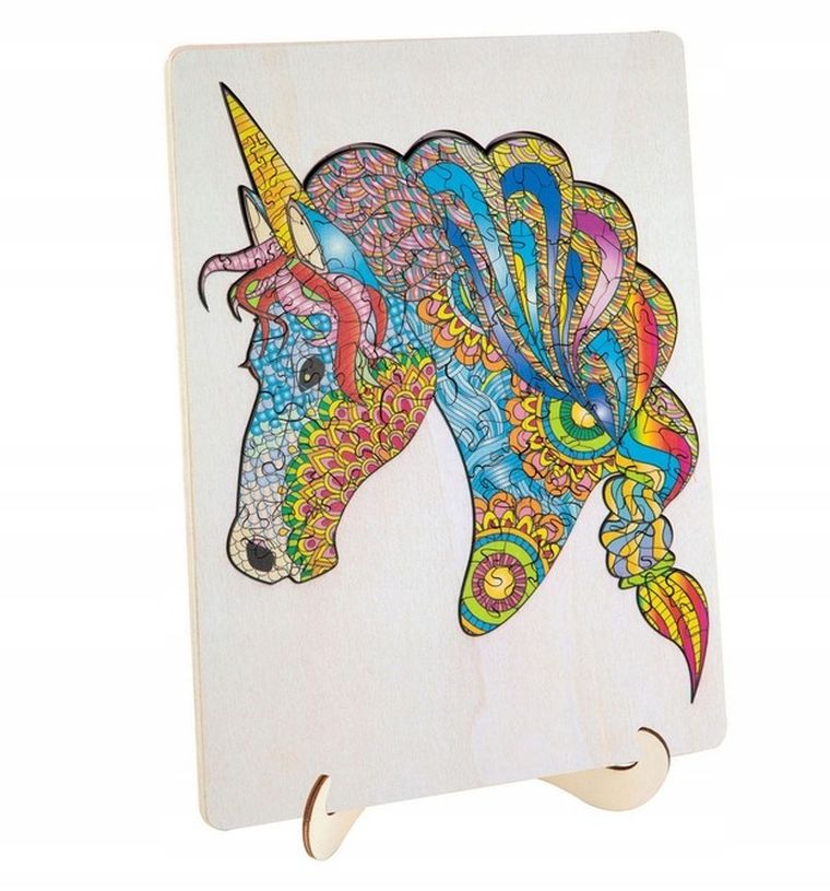 Moxy, jednorożec, puzzle drewniane