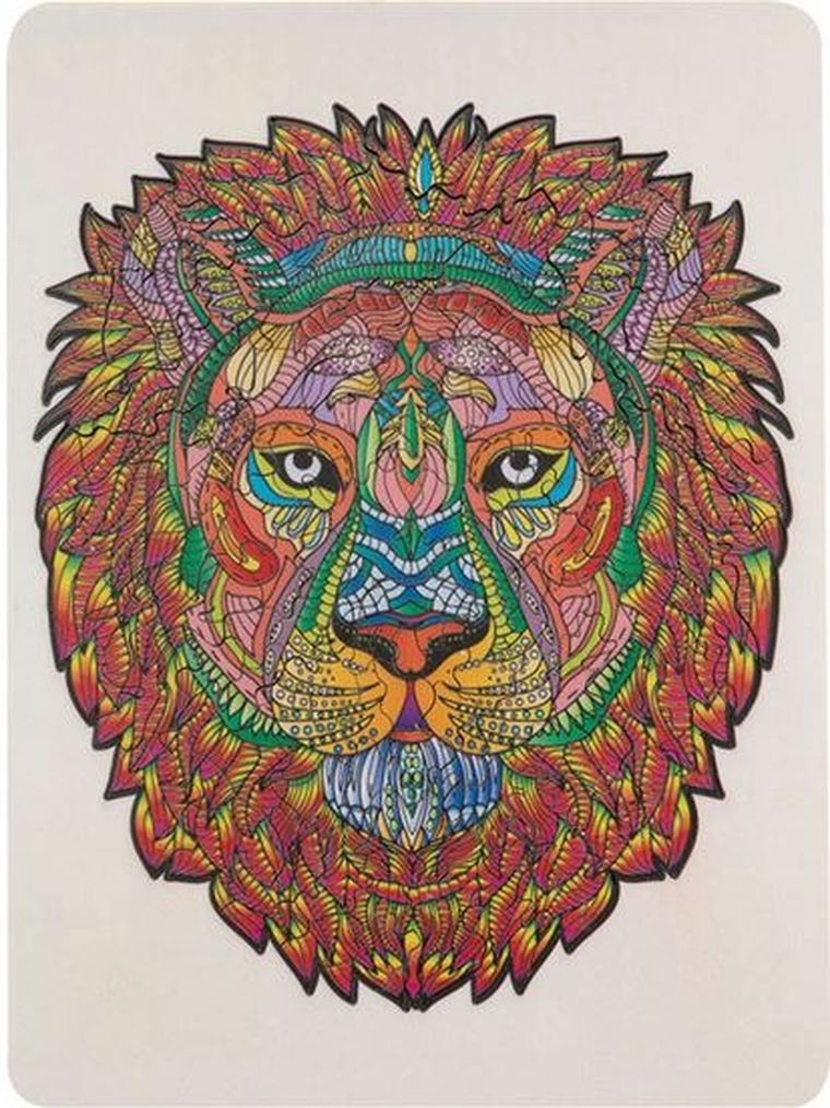 Moxy, lew, puzzle drewniane, 140 elementów