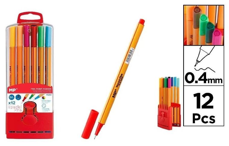 MP Main Paper, cienkopis, 12 kolorów