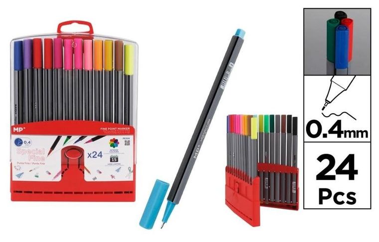MP Main Paper, cienkopisy, 0.4 mm, 24 kolory