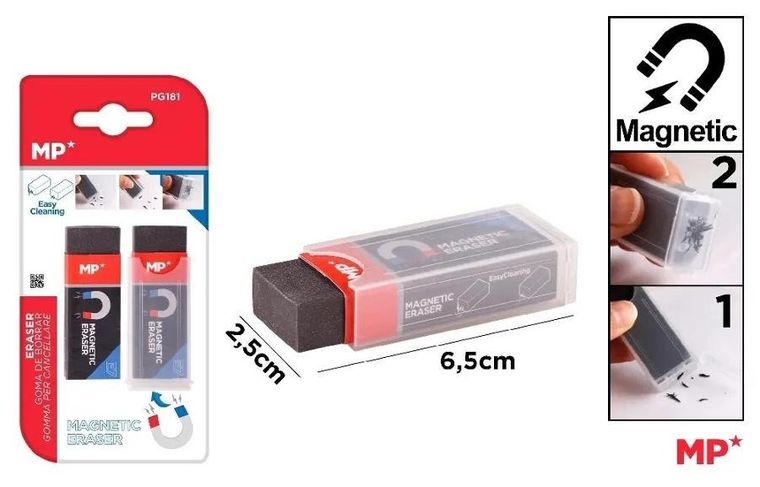 MP Main Paper, gumka do ścierania z magnesem, 2 szt.