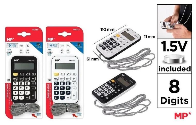 MP Main Paper, kalkulator ze smyczą, 1 szt.