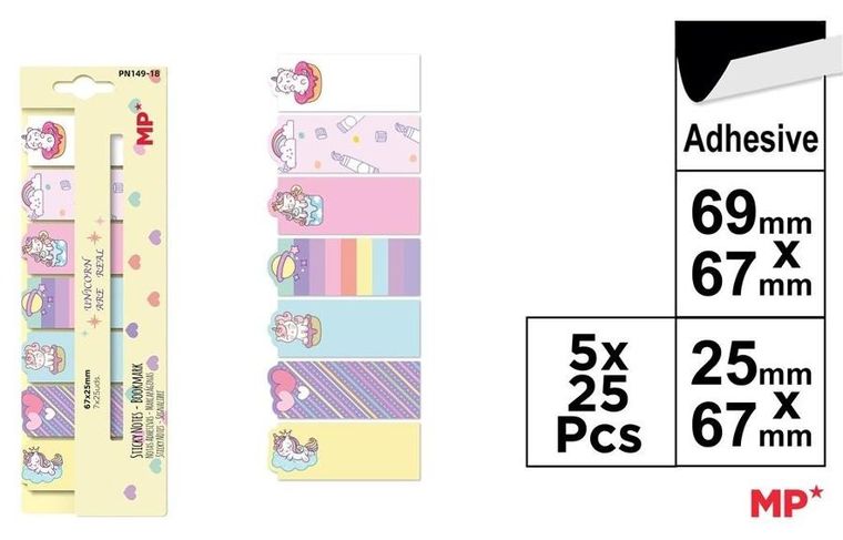 Mp Main Paper, karteczki indeksujące, różowe