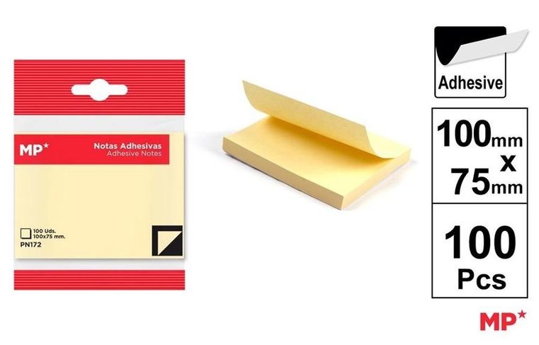 Mp Main Paper, karteczki samoprzylepne, 100-75 mm, 100 szt.