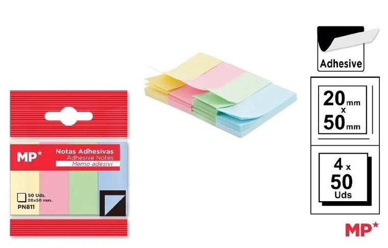 MP Main Paper, karteczki samoprzylepne, 20-50 mm, 4-50 szt.