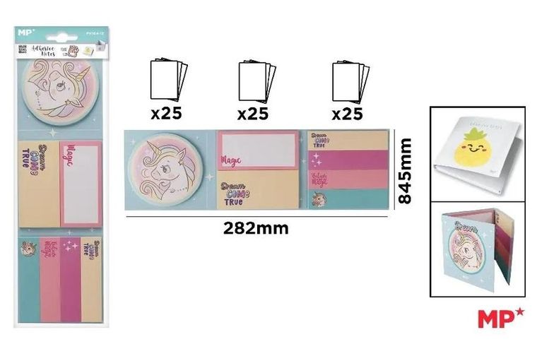 Mp Main Paper, karteczki samoprzylepne, indeksujące, 7-25 szt.