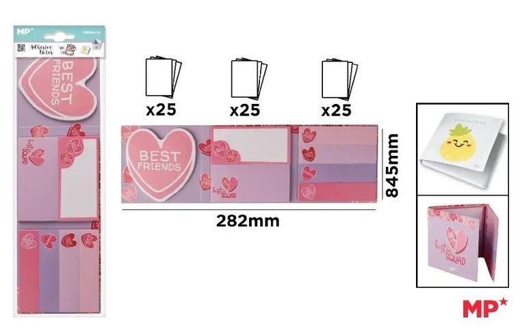 Mp Main Paper, karteczki samoprzylepne, indeksujące, 7-25 szt.