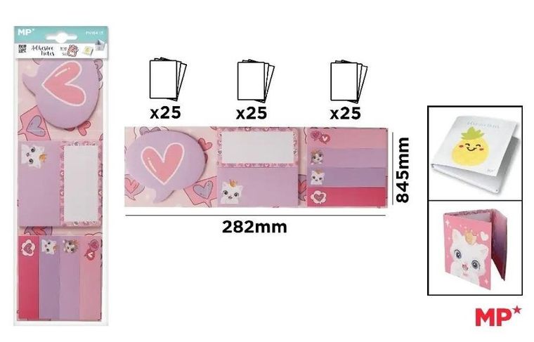 Mp Main Paper, karteczki samoprzylepne, indeksujące, 7-25 szt.