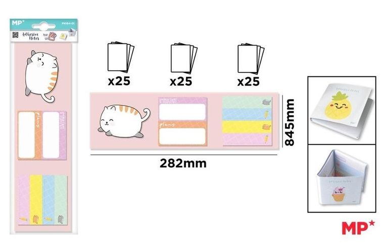 Mp Main Paper, karteczki samoprzylepne, kotek