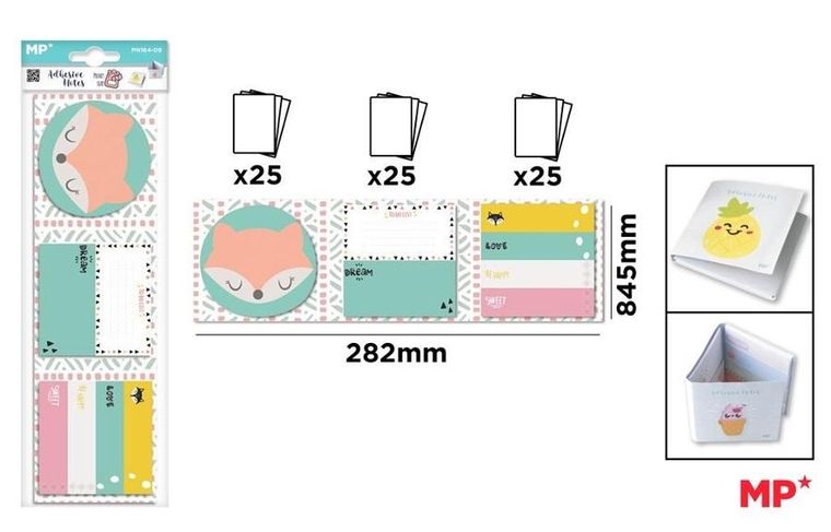 Mp Main Paper, karteczki samoprzylepne, lisek